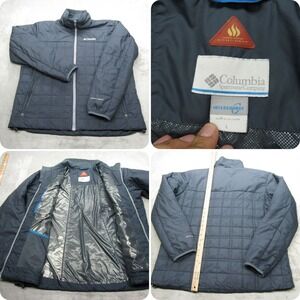 Columbia Jacket Mens Large Sea Blue Interchange Omni Heat Insulated Quilted Puff